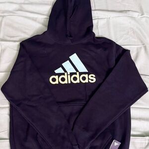 Adidas Black Hoodie with White Logo